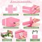Large Wooden Baby Shower Crate Closet with Handle and Garland, 17.7inch Baby Shower Basket for Newborn Girl Boys Gifts Pregnancy New Parent(Pink)